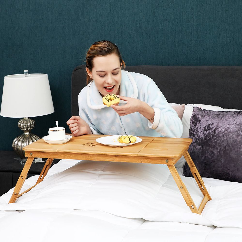 Mesa desayuno plegable para cama - Orden en casa