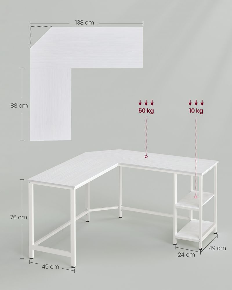 Mesa de Escritorio y Ordenador 138 cm 