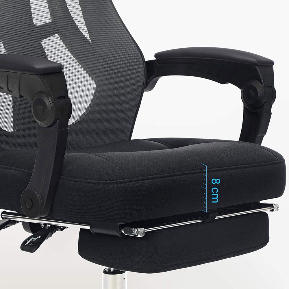 Songmics Silla para Oficina Giratoria Ergonómica OBN86B, ¿Pasas mucho  tiempo sentado en el trabajo🖥🖥 al día❔❔ ¿Te duele algunas veces la  espalda😩😓❔❔ Entonces, necesitas una silla ergonómica 🍀🍀para ayudarte  a