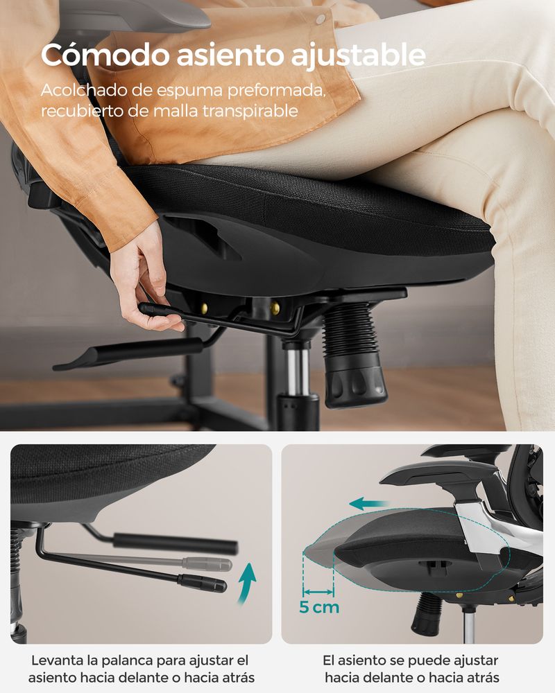 SONGMICS Sillón de escritorio de pie taburete ergonómico ajustable 236-333  pulgadas silla giratoria de equilibrio para sentarse almohadilla inferior –  Yaxa Store