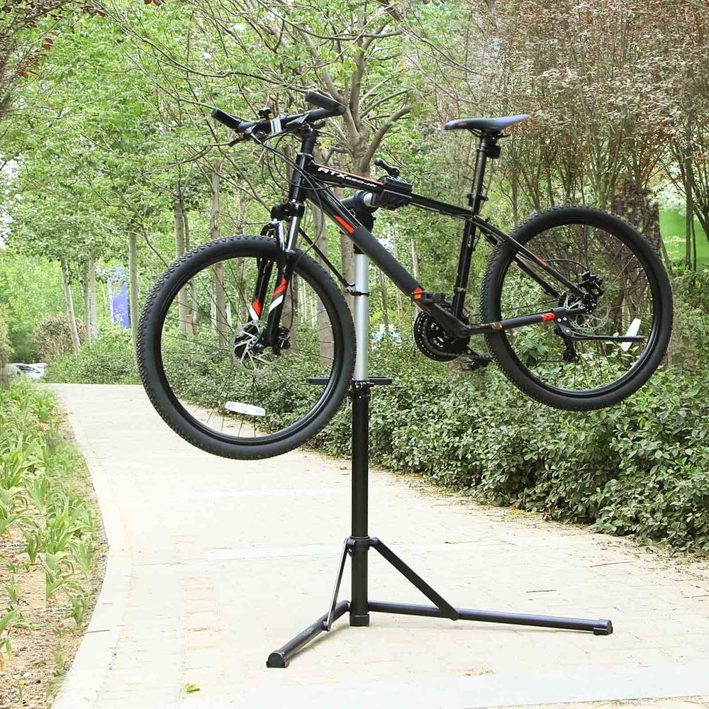 Soporte taller bicicleta Potro telescópico mantención bici
