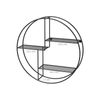 SONGMICS Estante de Pared Redonda, Estante Flotante de 3 Niveles, 55 x