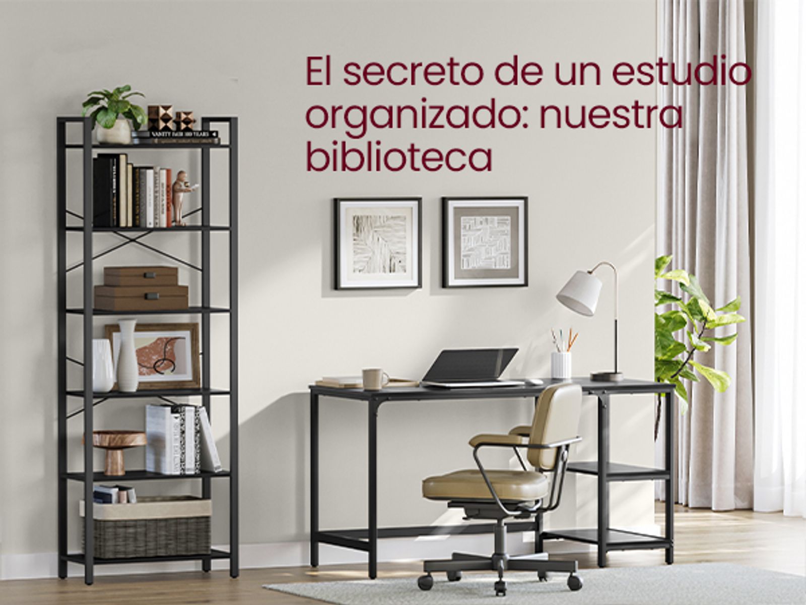 IRONCK Estantería Triple Ancha De 5 Niveles, Estantes Abiertos Etagere Con Valla Trasera Para Decoración De