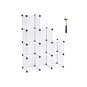 SONGMICS Armario Modular con 16 Cubos, Montaje en Bricolaje, Armario de