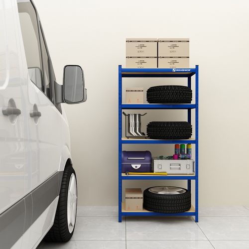 SONGMICS Estanter/ía de 5 Niveles Carga de 875 kg 175 kg por nivel Azul GLR80BU Bodega S/ótano para Garaje 180 x 90 x 40 cm con Estante Ajustable en Altura Estanter/ía para Cargas Pesadas
