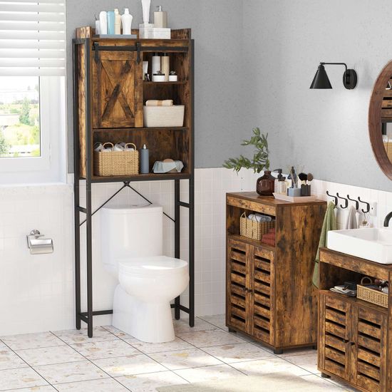VASAGLE Estantería de Inodoro, Estantería de baño, para Lavadora, con