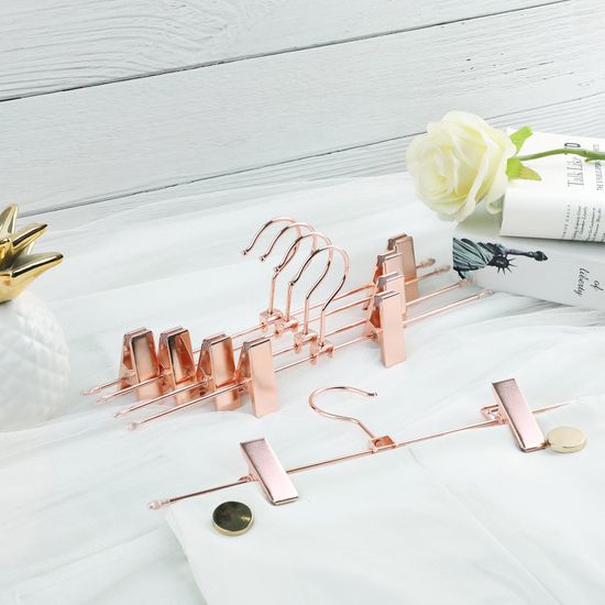 SONGMICS Perchas, Juego de 10, con 2 pinzas anticorrosivas para faldas