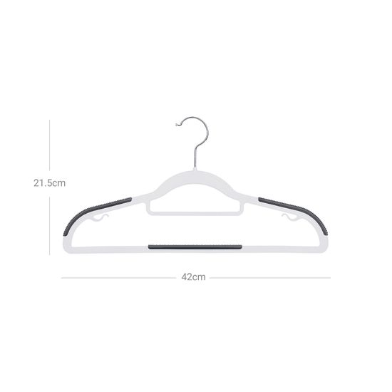 SONGMICS Paquete de 30 Perchas, Plástico, para Trabajo Pesado con