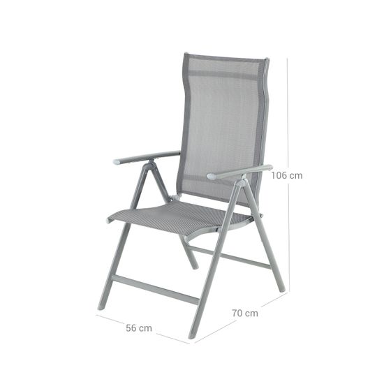 SONGMICS Silla de Jardín Plegable, Silla para Exteriores con Estructura
