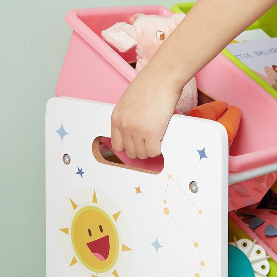 SONGMICS Estantería de Juguetes, Armario Infantil con 16 Cajas de