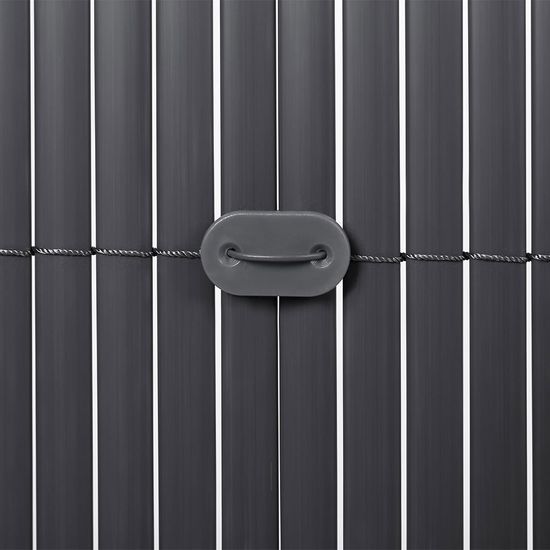 SONGMICS Valla de PVC, 4 x 0,8 m (Largo x Ancho), Gris, Persiana de