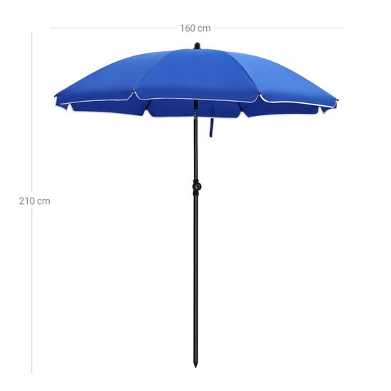 SONGMICS Parasol de 1,8 m de Arco, Sombirlla, Protección Solar, Capota