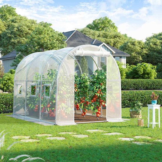 SONGMICS Invernadero, 300 x 200 x 200 cm, Túnel de jardín, Cobertizo
