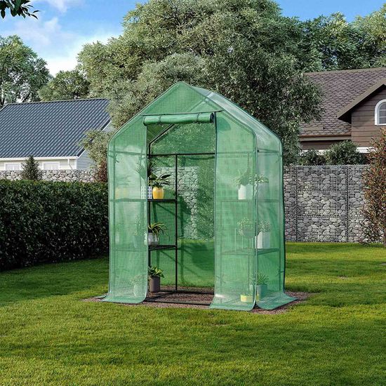SONGMICS Invernadero para Jardín, Vivero de Plantas con 4 Estantes