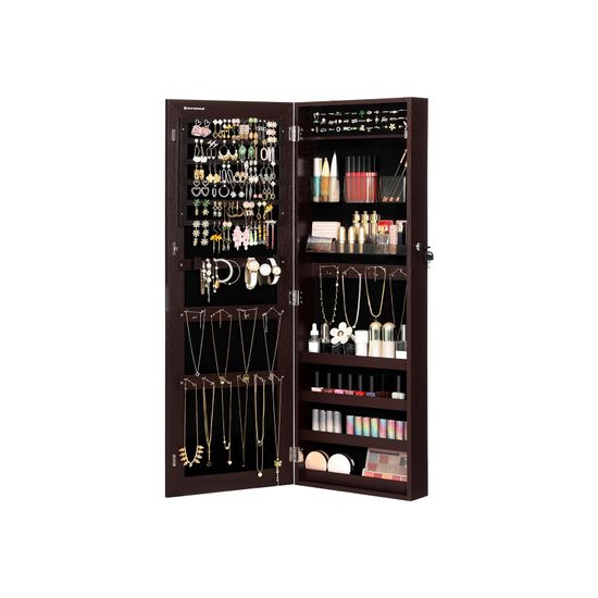 SONGMICS Armario para Joyas, Armario Joyero con 2 Organizadores de