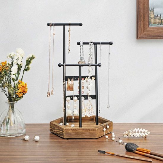 SONGMICS Soporte de Joyas, Expositor de Joyas, Árbol para Joyas de