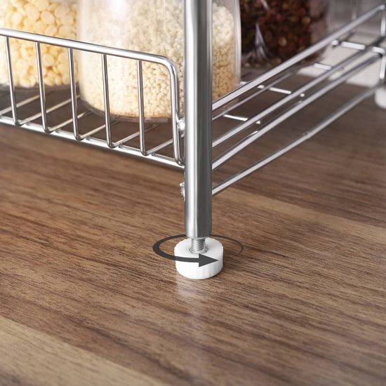 SONGMICS Especiero, Estante para Especias de 2 Niveles con Porta