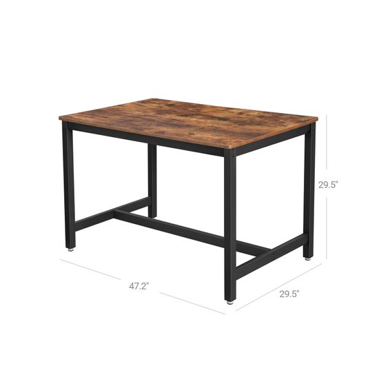 VASAGLE Mesa de Comedor 4 Plazas, Mesa de Cocina, 120 x 75 x 75 cm