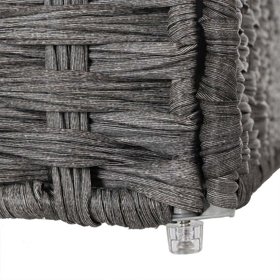 Cesto De Ropa Doble Tejido a Mano Gris