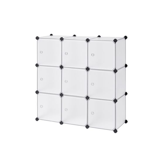 SONGMICS Armario Modular con 9 Cubos, Montaje en Bricolaje, Armario de
