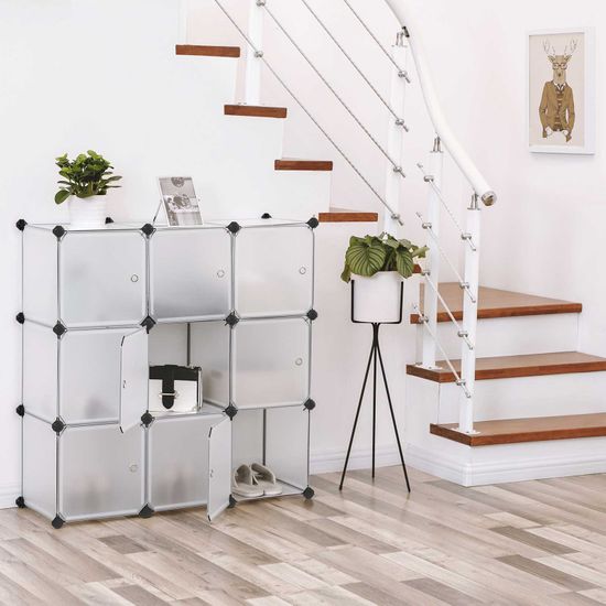 SONGMICS Armario Modular con 9 Cubos, Montaje en Bricolaje, Armario de