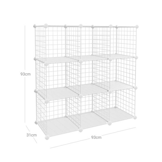 Cubos De Almacenamiento De Metal Blanco