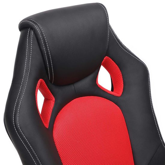 SONGMICS OBG56BR Racing - Silla de Escritorio de Oficina Ergonómica