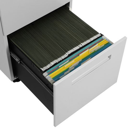 SONGMICS Gabinete de Archivos Móvil, con 2 Cajones, Cierre, para