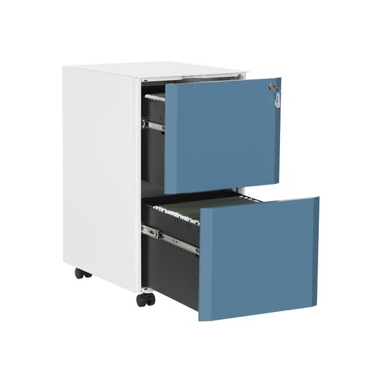 SONGMICS Archivador Móvil, con Cerradura, con 2 Cajones, Barras de