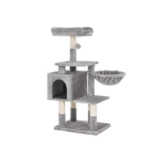 FEANDREA Árbol para Gatos de Varios Niveles, Torre de 110 cm, Gris