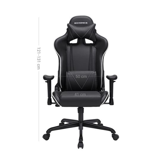 SONGMICS Silla Racing, Silla de Oficina Ergonómica, con Respaldo