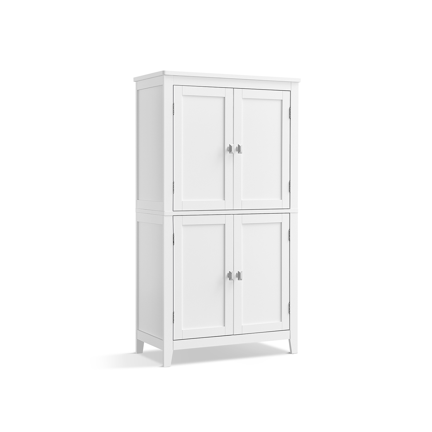 Vasagle Blanco Mueble De Baño Con 4 Puertas