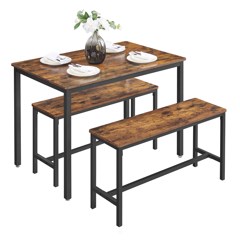 Vasagle Conjunto De Mesa De Comedor Y 2 Sillas Juego De 3 Piezas Mesa Y 2 Taburetes