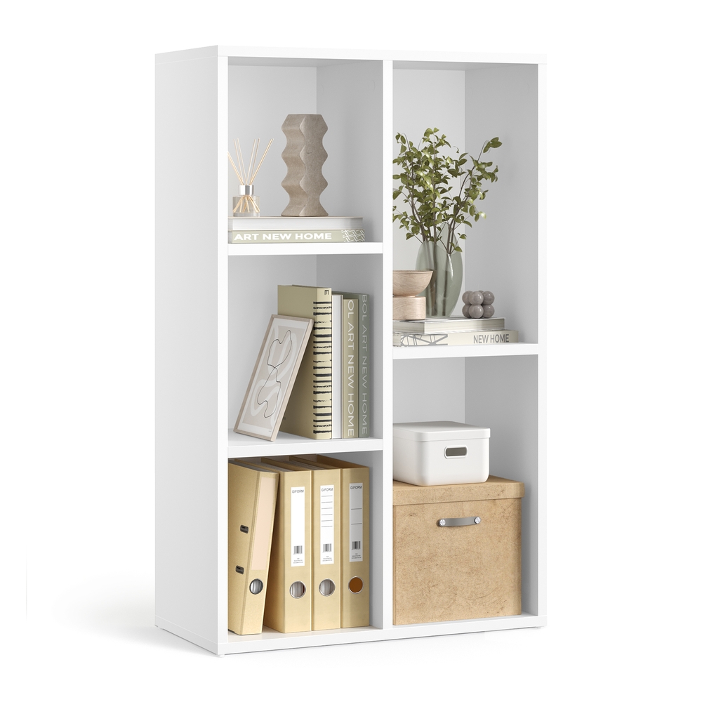 Vasagle Blanco Librería Estantería Con Compartimentos Para Libros Expositor, - Imagen 2