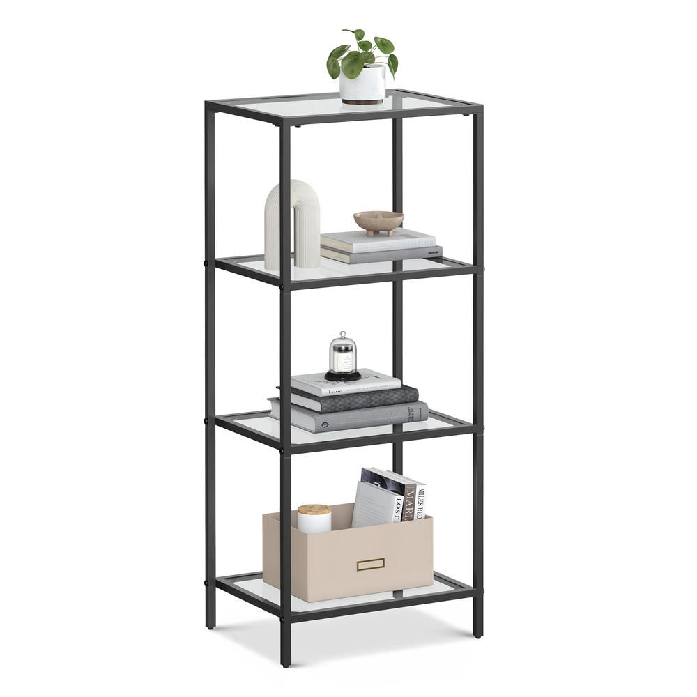 Vasagle Estante De Almacenamiento De Baño, Unidad De Almacenamiento De 4 Niveles, Fácil De Montar, Para Sala De Estar, Dormitorio, Negro , Leroy Merlin - Imagen 3