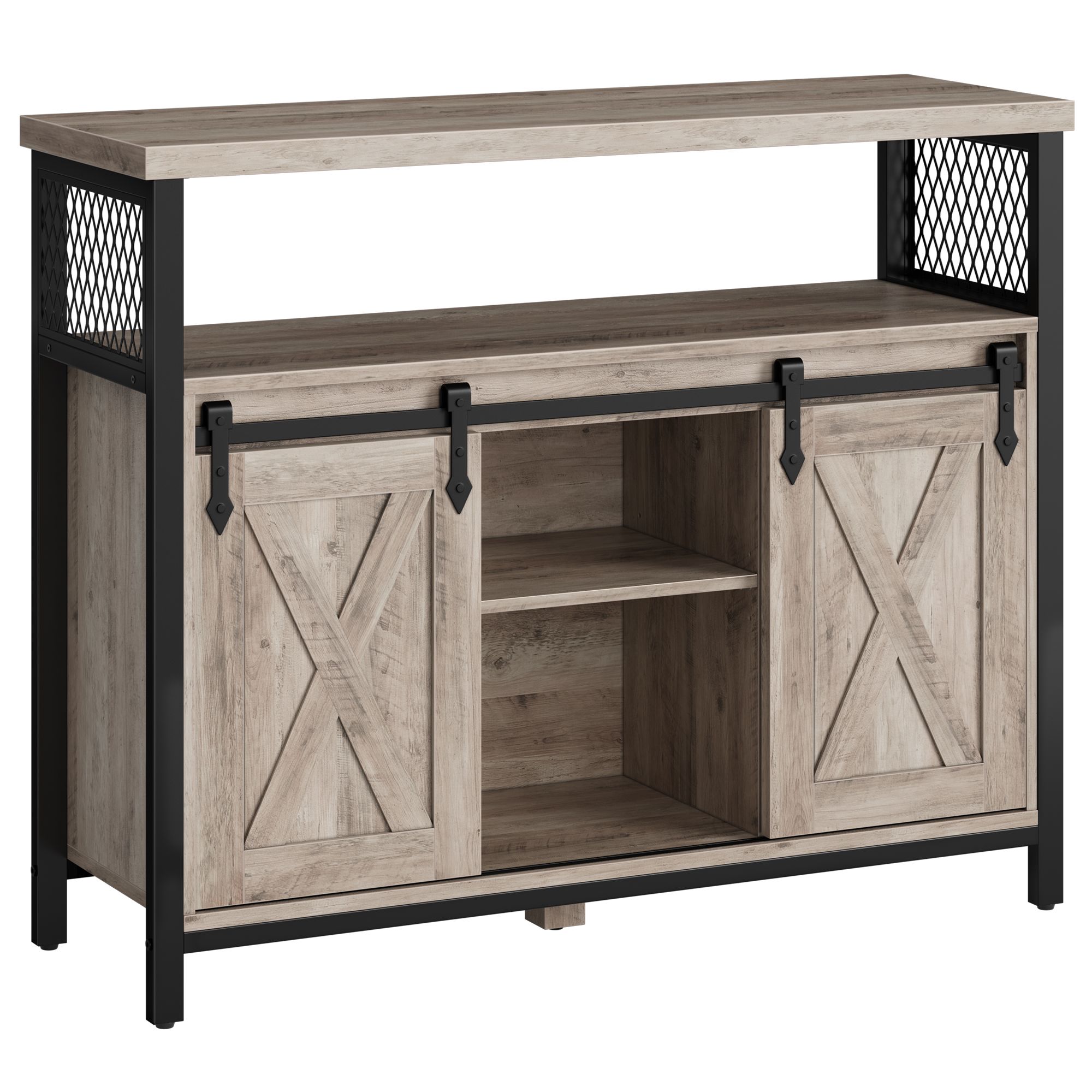Vasagle Aparador De Cocina Con 2 Puertas Correderas, 100 X 33 X 80 Cm