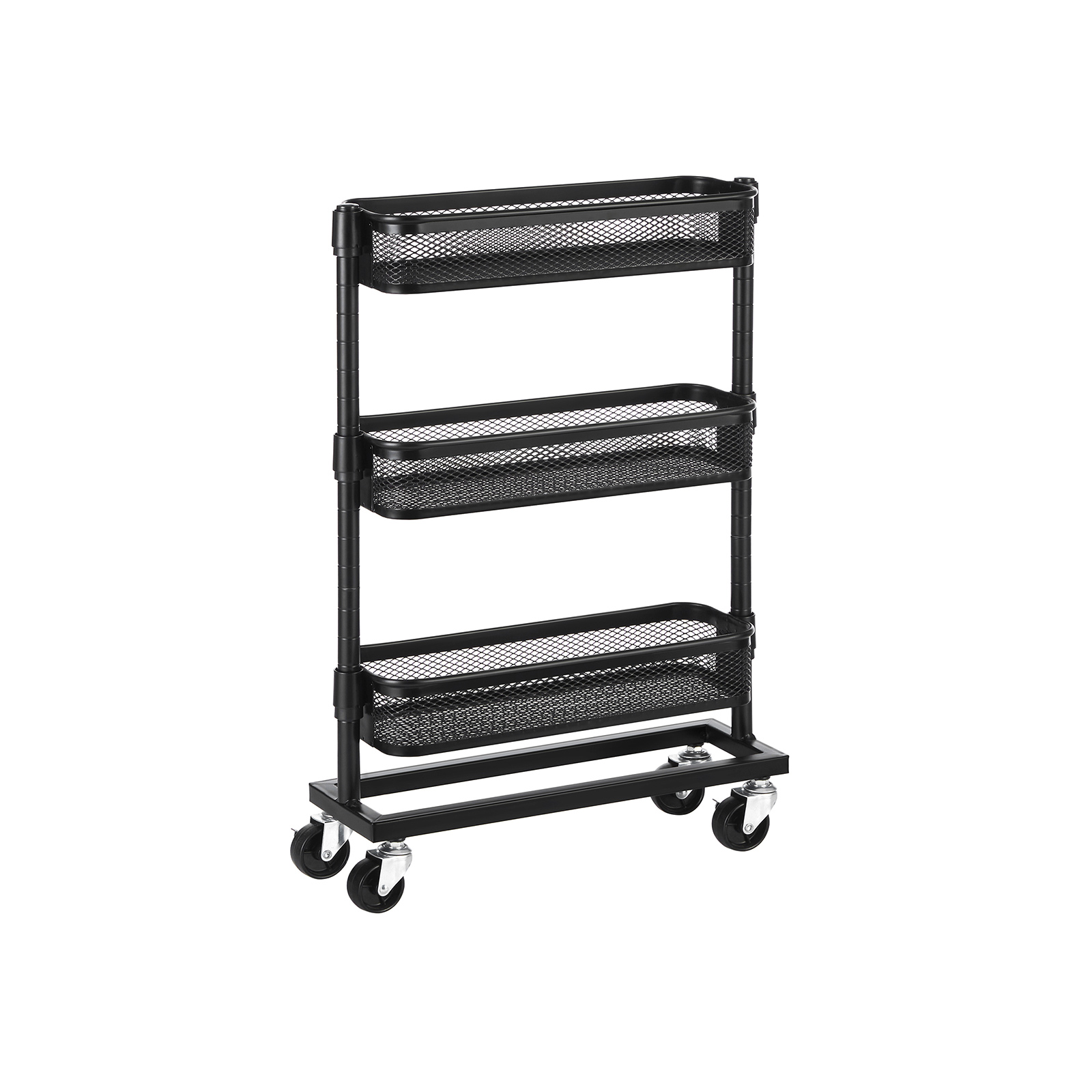 SONGMICS Carro de 3 Niveles, Estantería Móvil para Espacios Pequeños