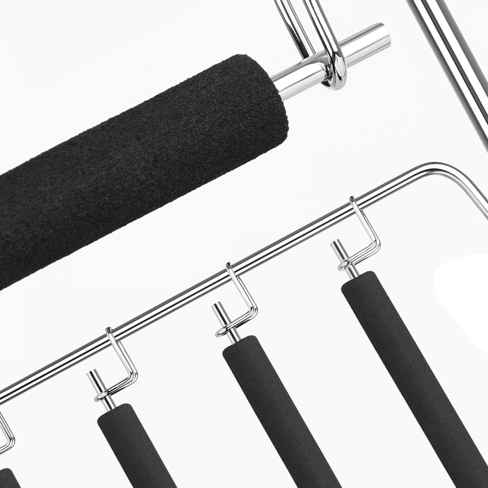 SONGMICS Perchas para Pantalones Multiple, Juego de 3, Metal, Ahorran