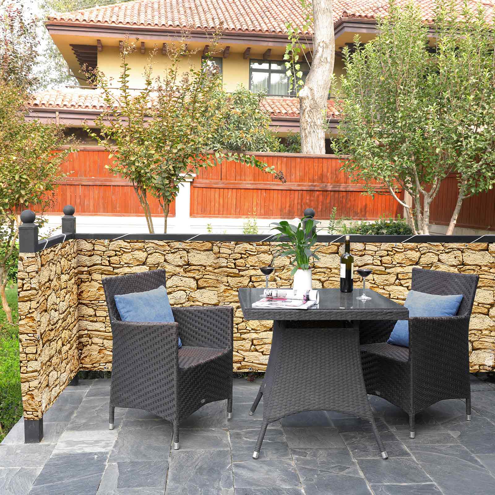 SONGMICS Pantalla de Privacidad, 6 x 0,9 m (Largo x Ancho), Escudo de