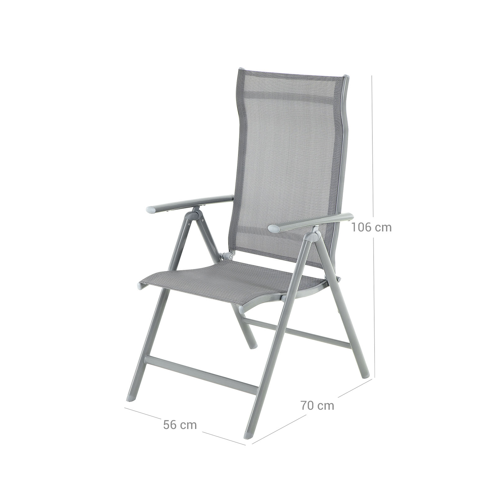 SONGMICS Silla de Jardín Plegable, Silla para Exteriores con Estructura