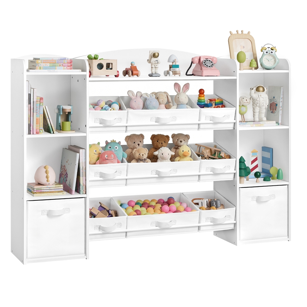 Songmics Blanco Estantería Para Juguetes Infantiles Con 4 Compartimentos Abiertos