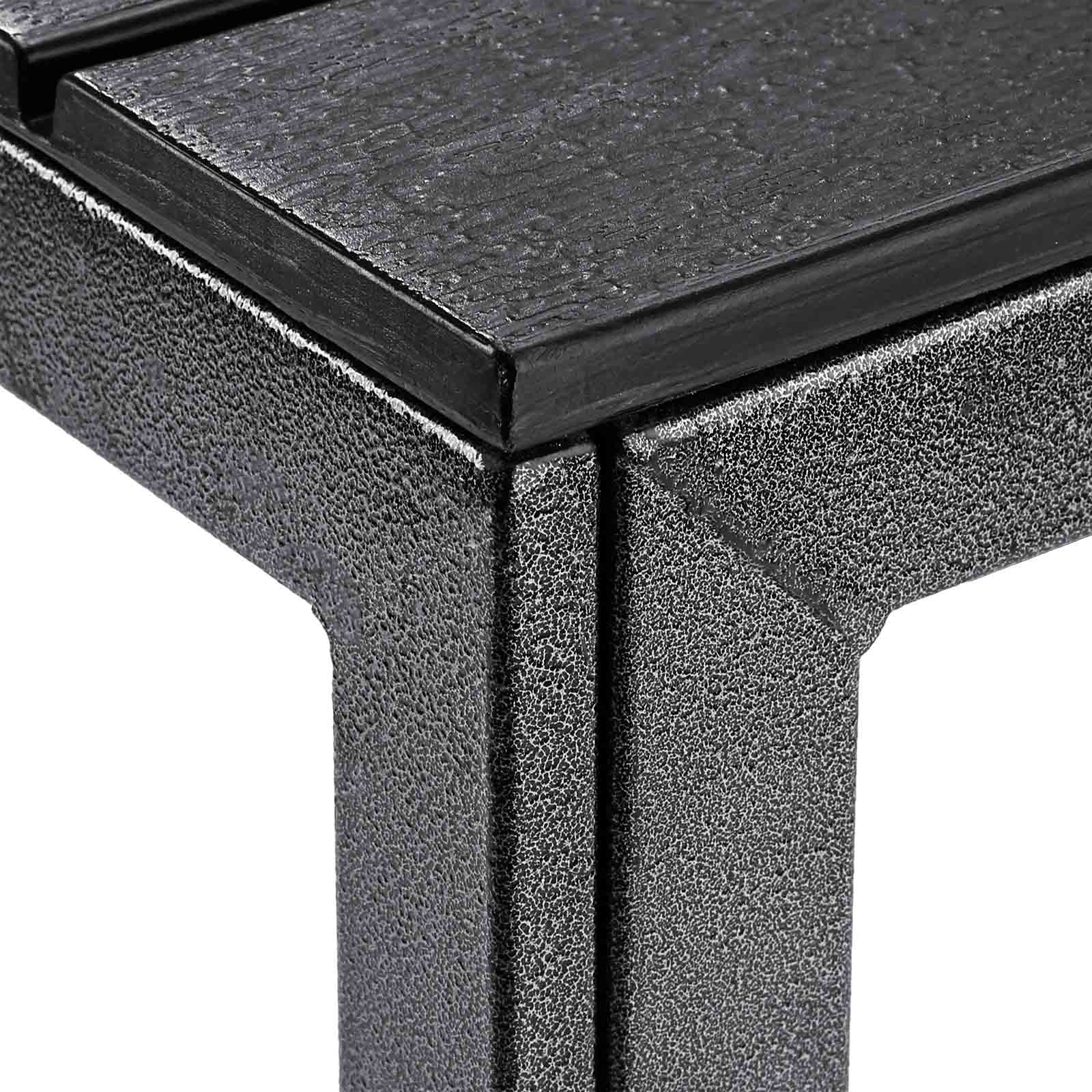 SONGMICS Mesa de Jardín, Mesa Pequeña con Superficie de Plástico en