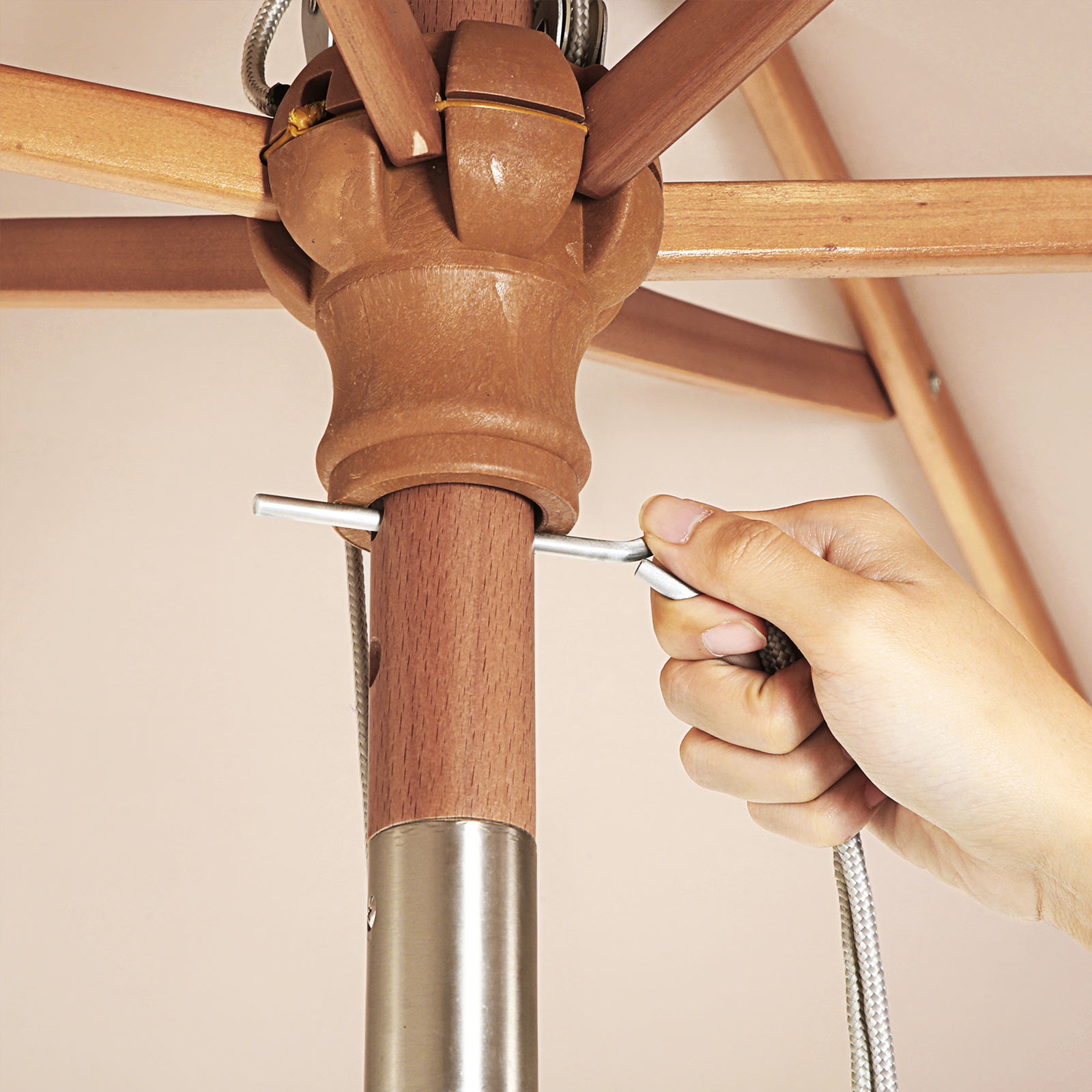 SONGMICS Parasol de balcón de 2 x 1,25 m, Sombrilla Rectangular con