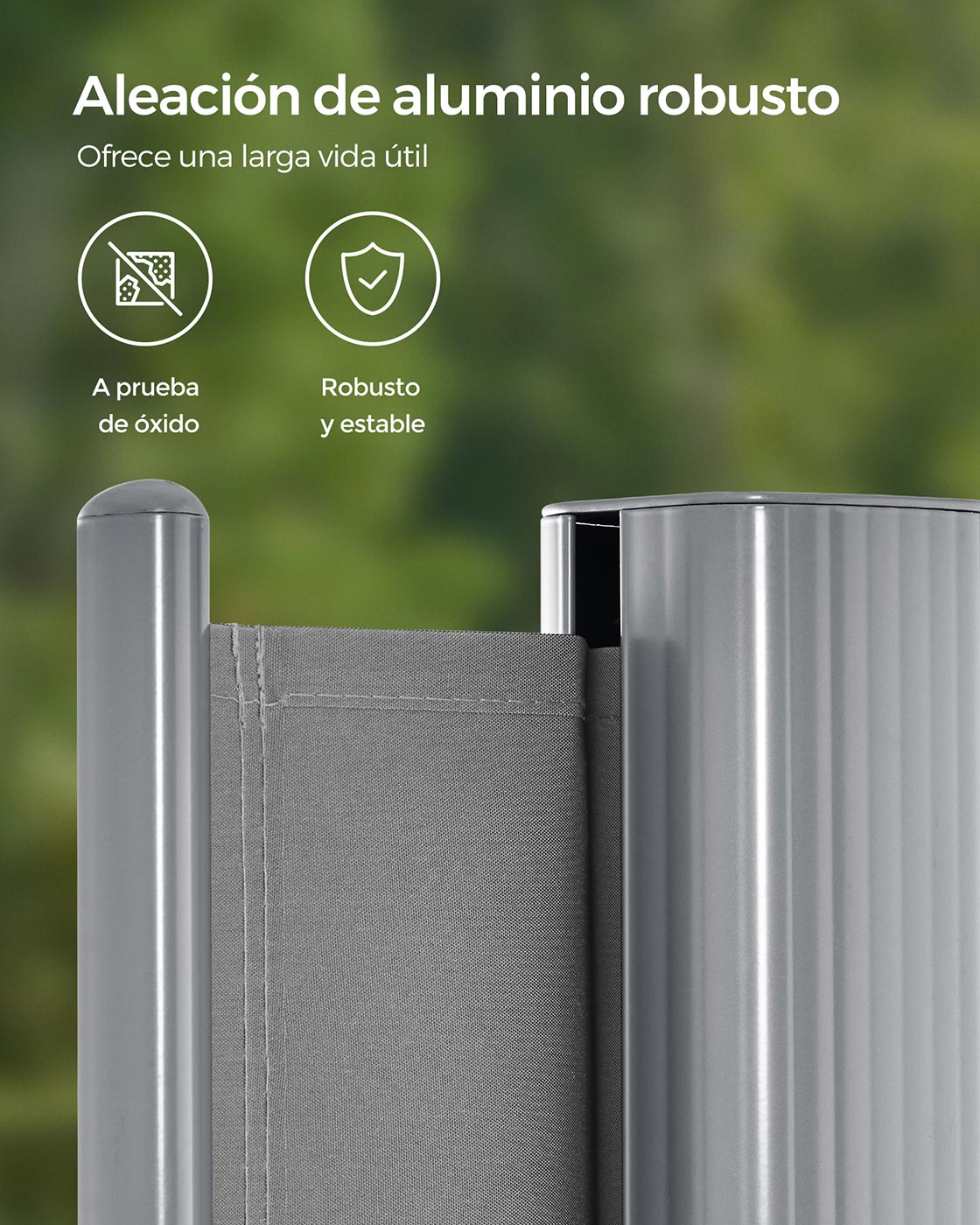 SONGMICS 1,8 x 3,5 m (Alto x Largo), Toldo Lateral para balcón, Patio