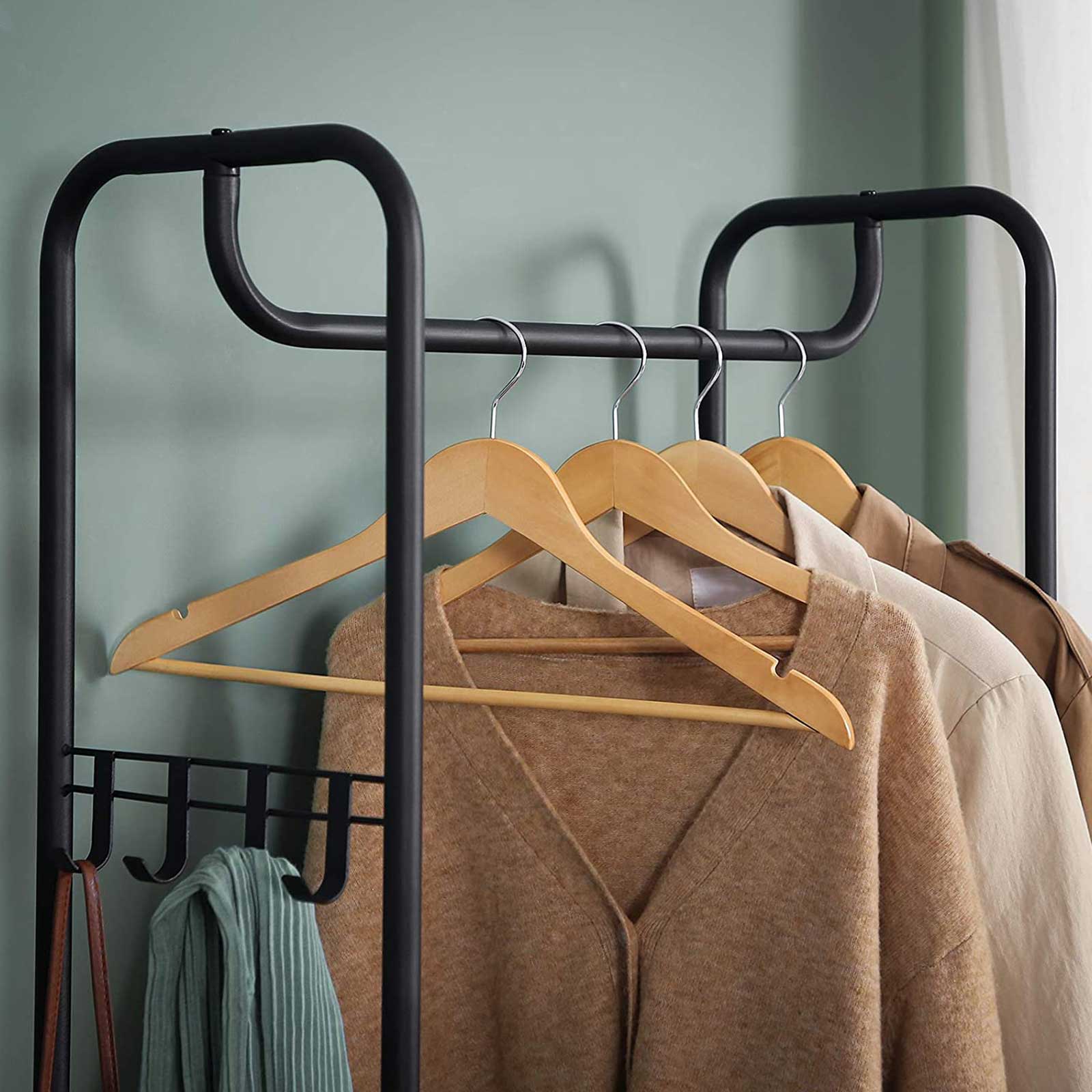 VASAGLE Perchero con Zapatero, Perchero con Banco, Estantes de