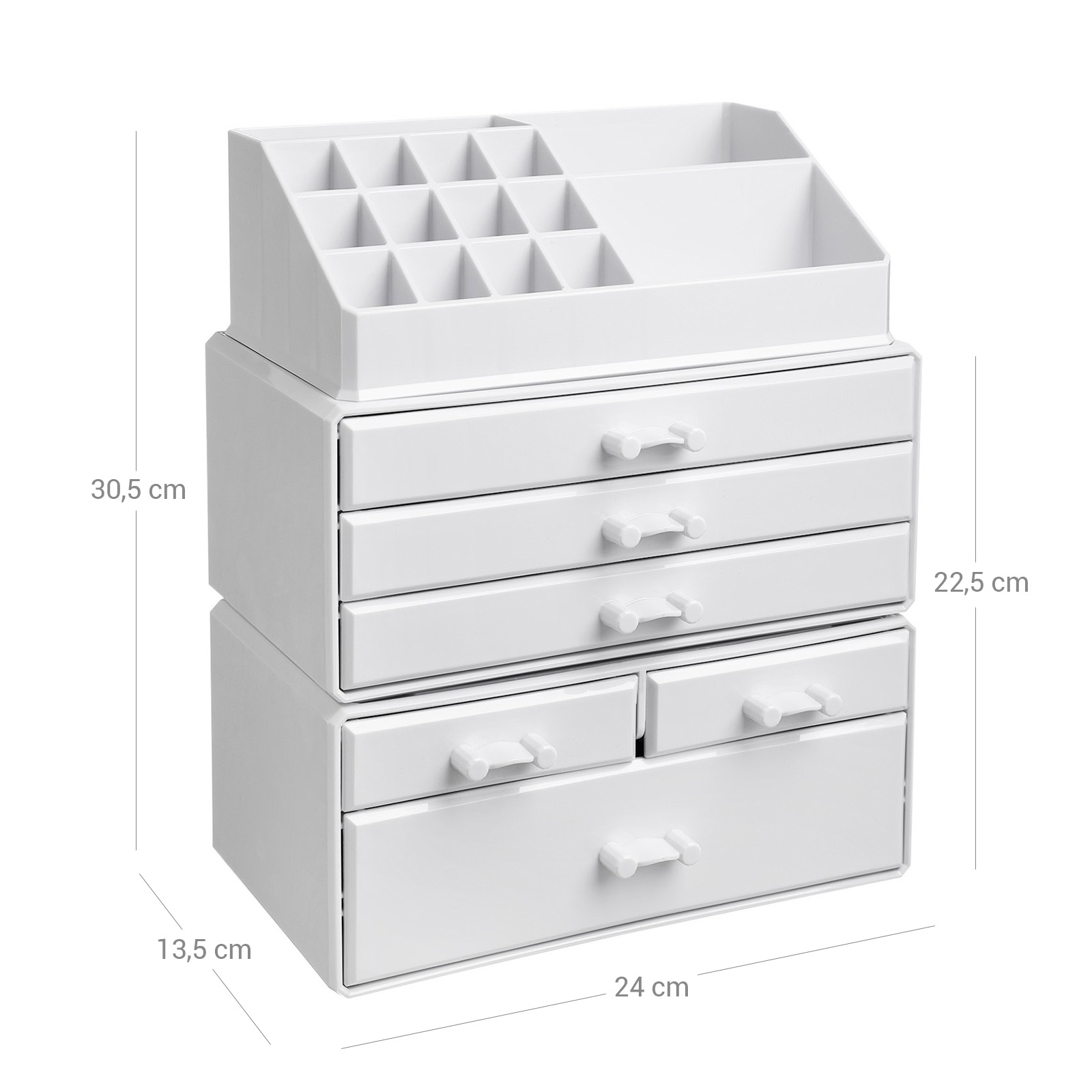 SONGMICS Organizador de Maquillaje Acrílico Grande, Regalos Navidad