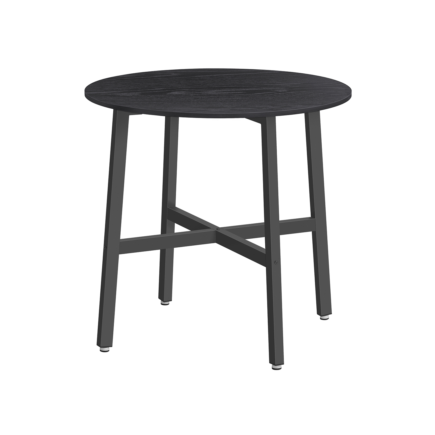 Vasagle Negro Mesa De Comedor 80 X 75 Cm Ébano Y Tinta