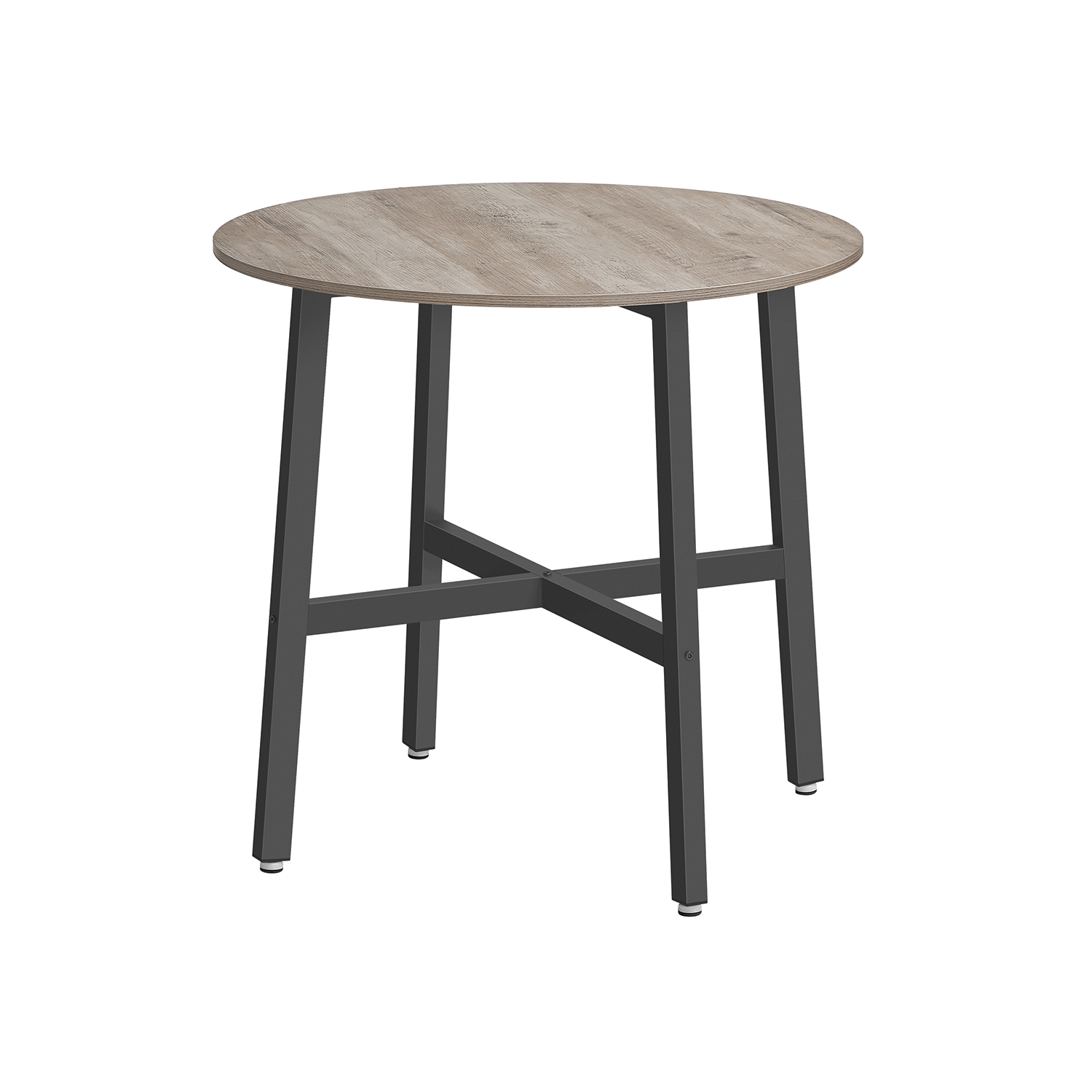 Vasagle Negro Mesa De Comedor 80 X 75 Cm Greige Mélange Y Tinta