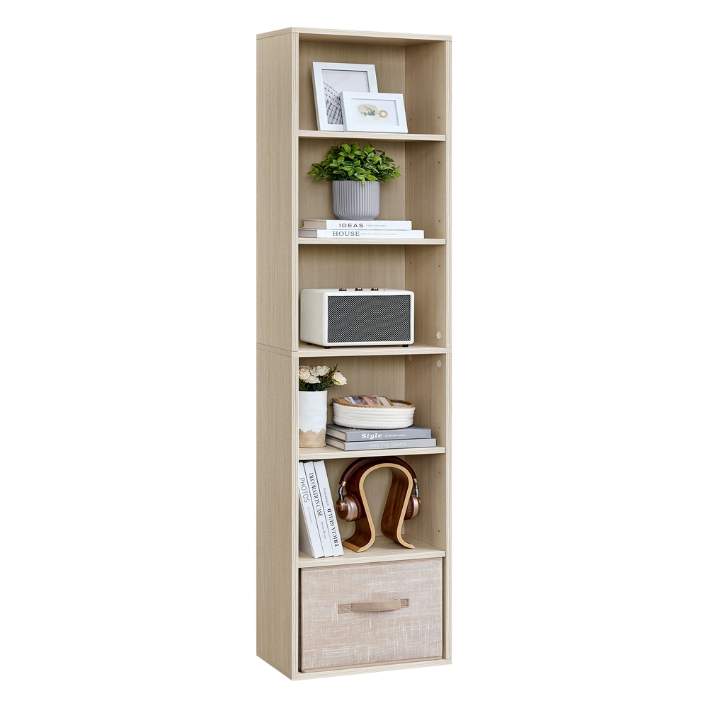 Vasagle Beige Estantería De 6 Niveles 24 X 40 X 178,5 Cm Natural