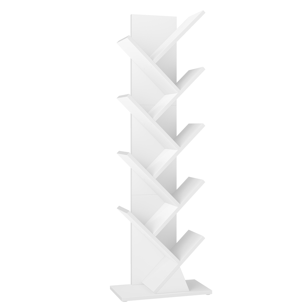 Leroy Merlin Librería En Forma De Árbol De 115 Cm, Chapa De Madera, Ideal Para Rincones, Montaje Sin Herramientas, Con Fijación, Blanco - Imagen 3